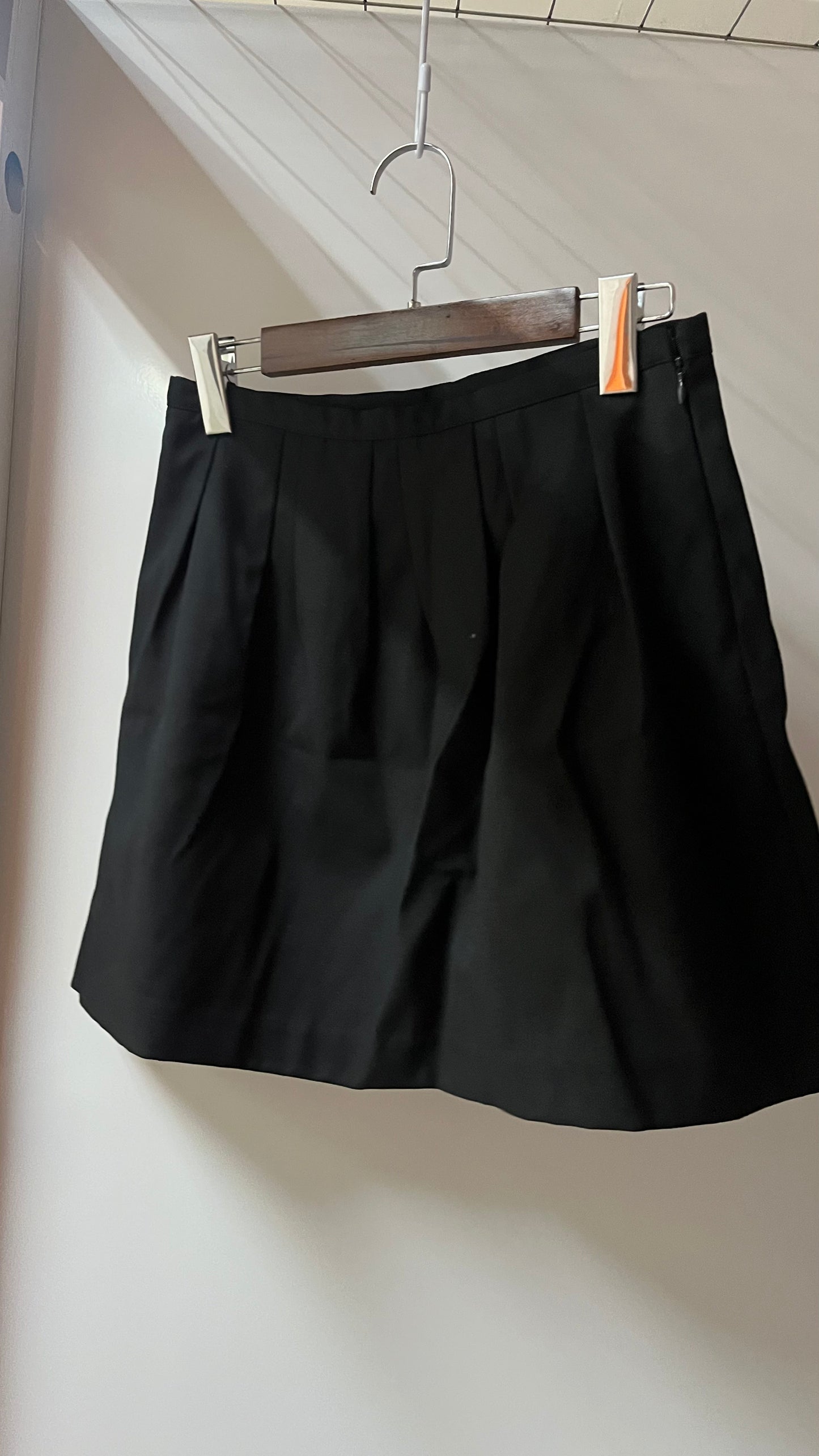 High-Waist Pleated Mini Skirt