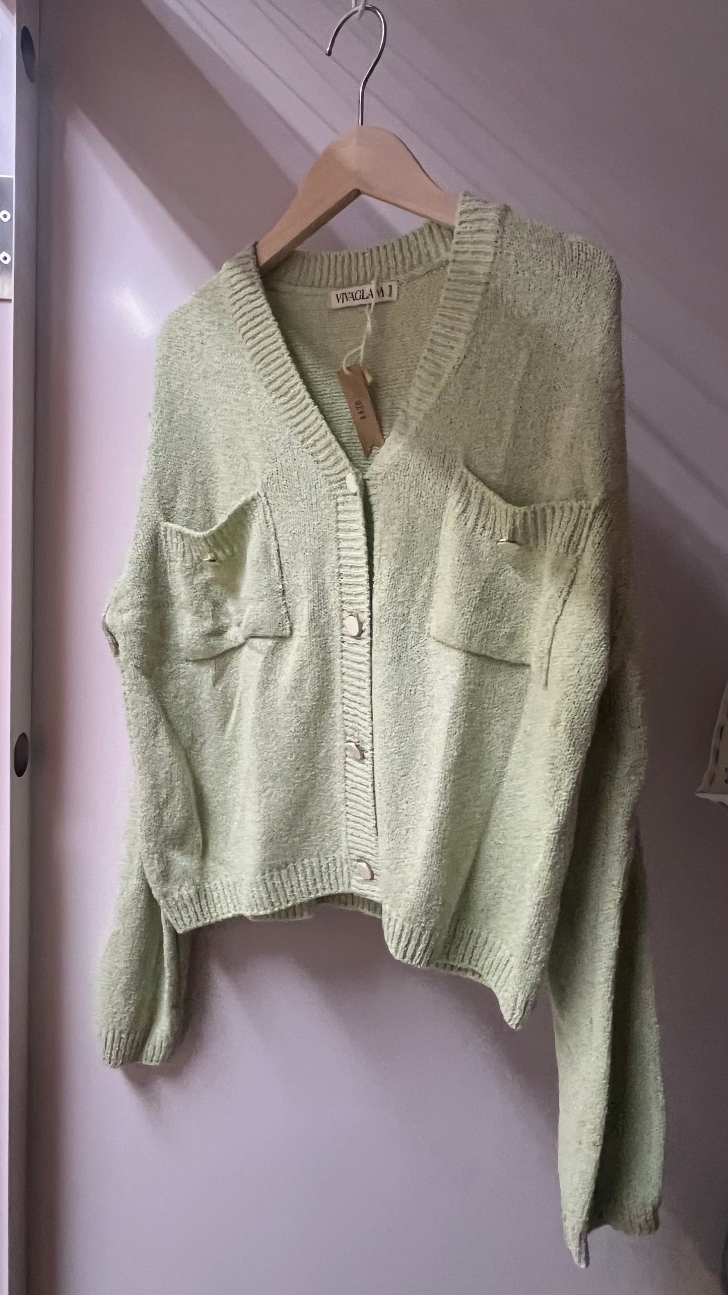 Relaxed Textured Button-Up Cardigan