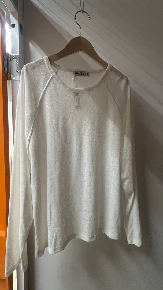 Relaxed Fit Soft Cotton Long Sleeve Tee