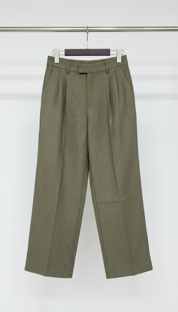 Relaxed Fit Linen-Blend Trousers